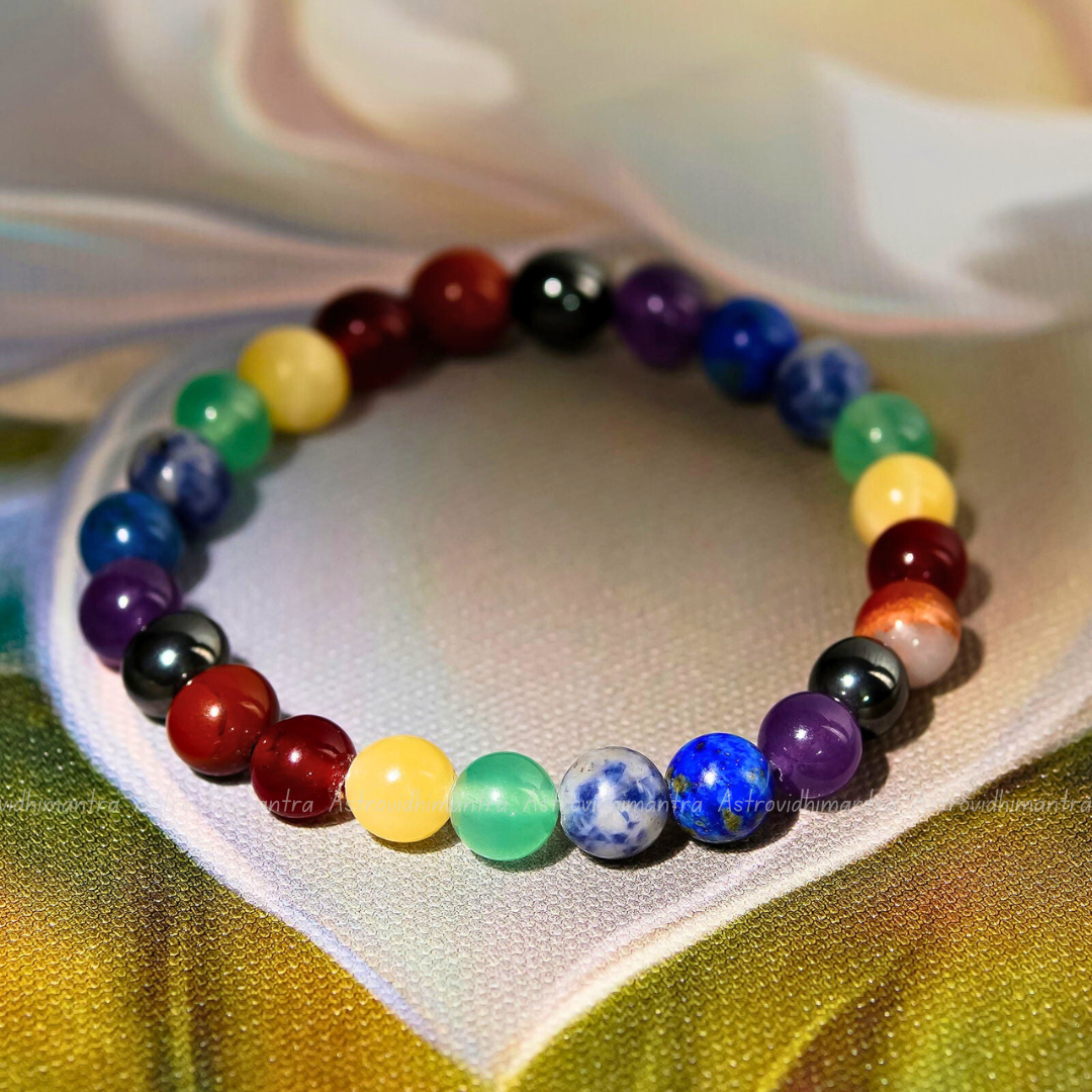 Seven Chakra Crystal Bracelet