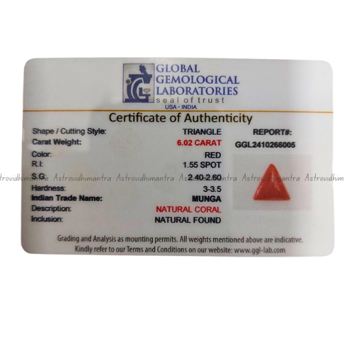 Red Coral (Moonga) - 6.02 Carats