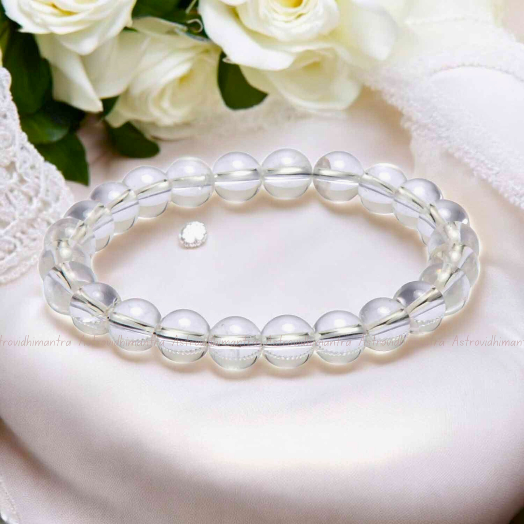 Clear Quartz (Sphatik) Crystal Bracelet