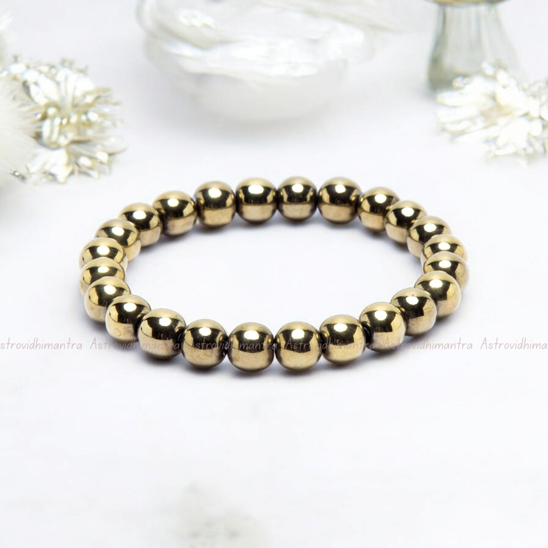 Golden Pyrite (Coated Hematite) Bracelet