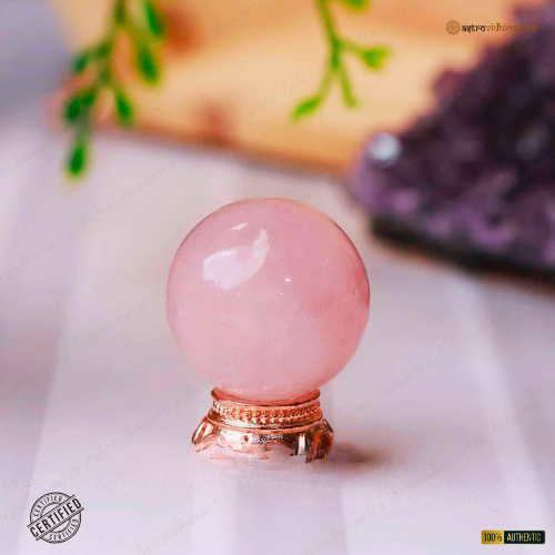 Rose Quartz Sphere Ball – Love, Harmony, Emotional Healing!