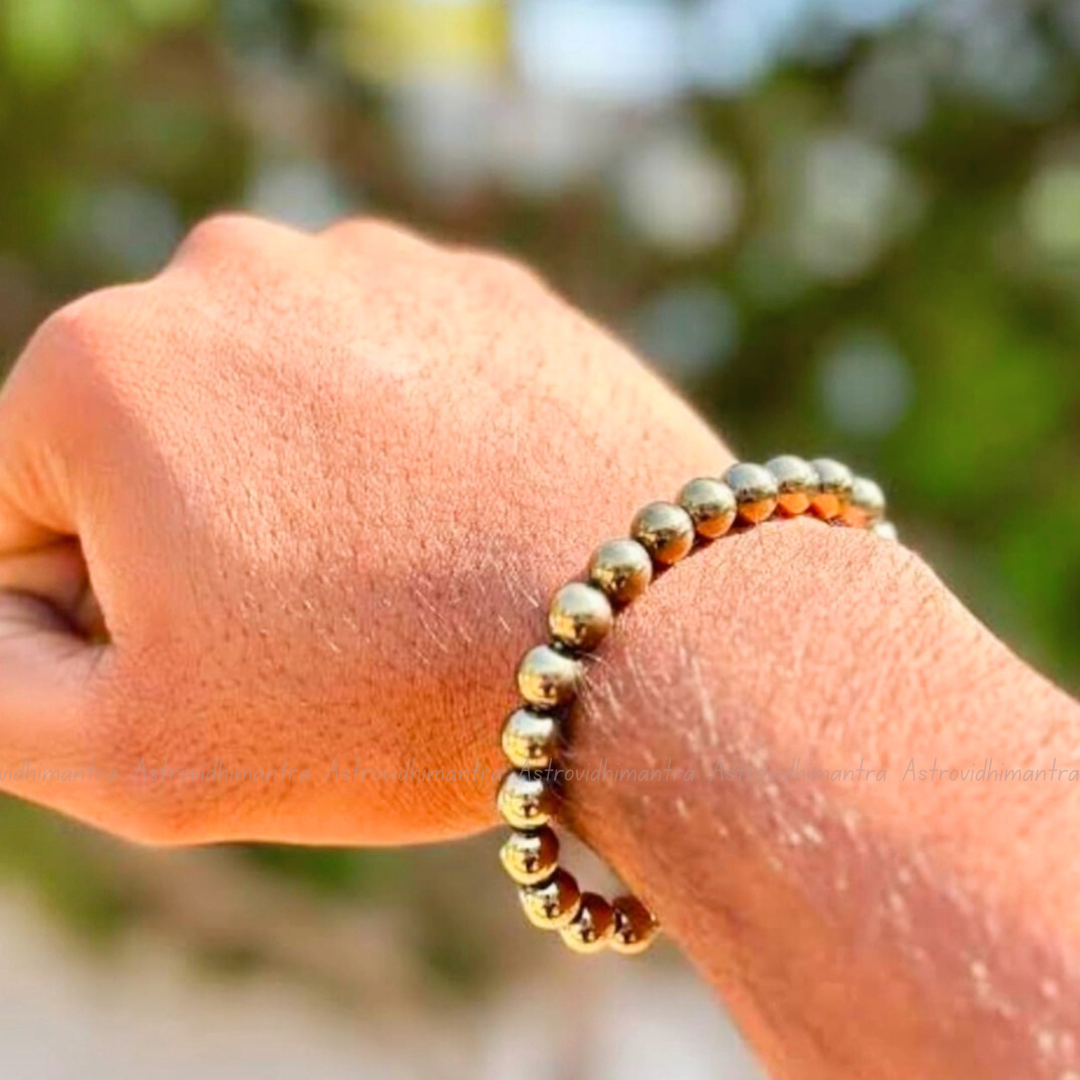 Golden Pyrite (Coated Hematite) Bracelet