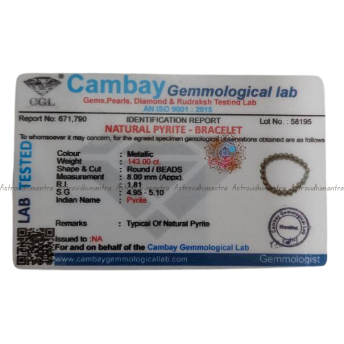 Pyrite Bracelet - Raw Pyrite Unpolished