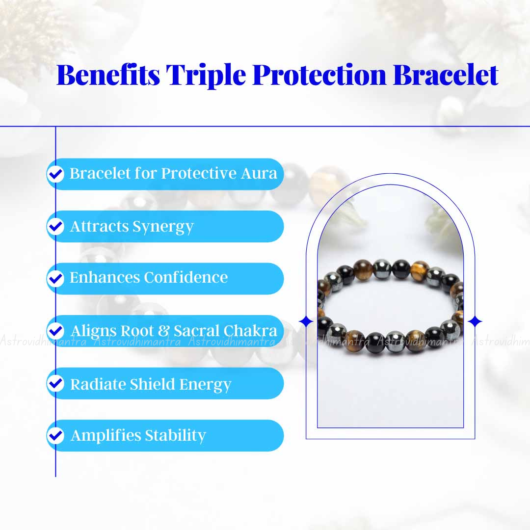 Triple Protection Crystal Bracelet