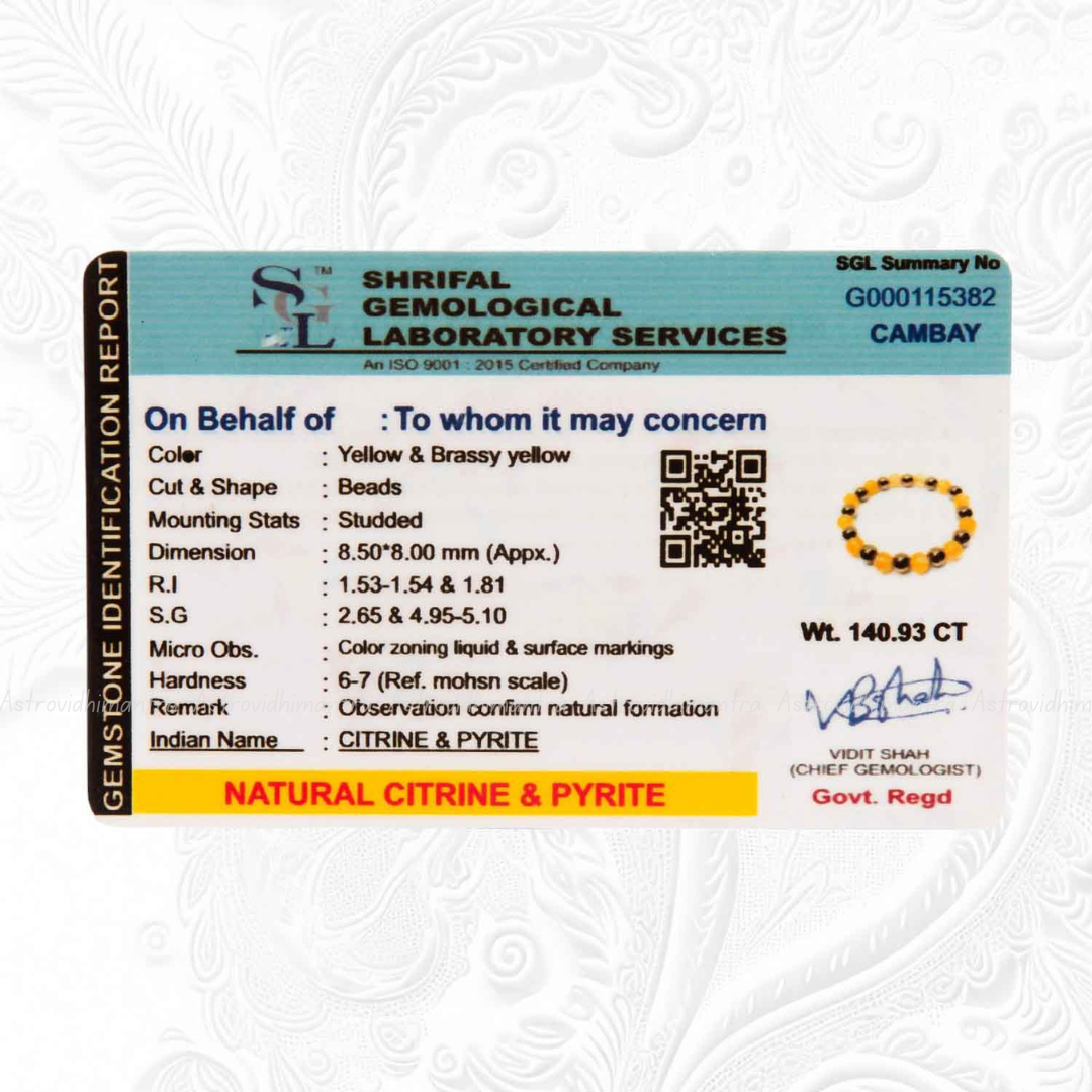 Citrine & Pyrite Bracelet