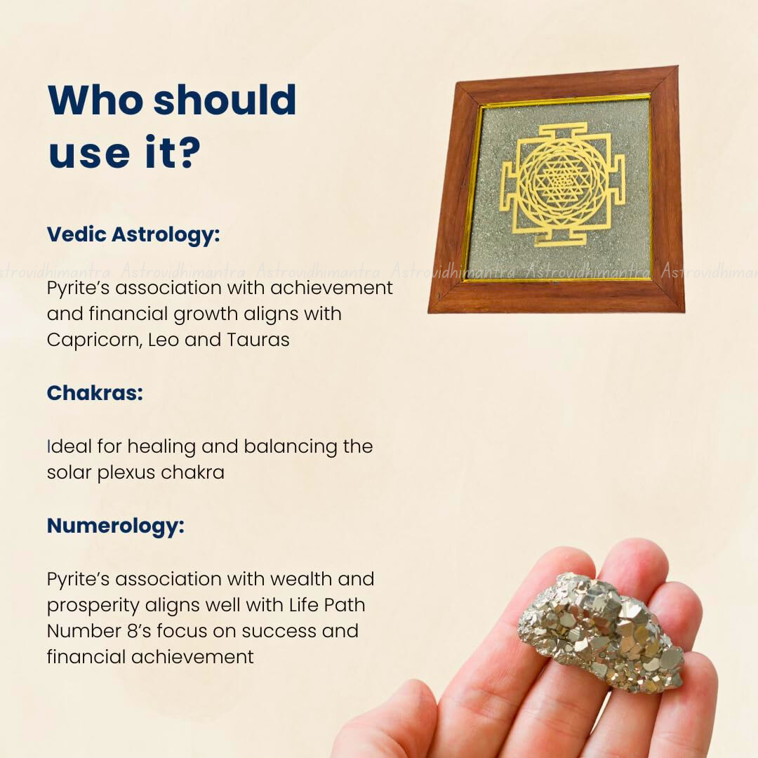 Shree Yantra Pyrite Dust Frame