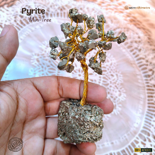Mini Pyrite Tree with Pyrite Geode Base