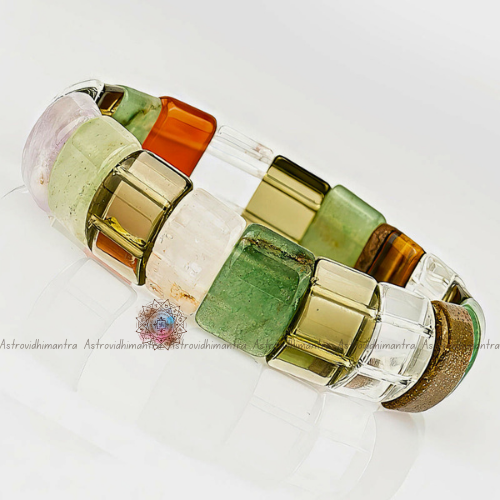 MultiStone Flat - Rectangular Beads Bracelet