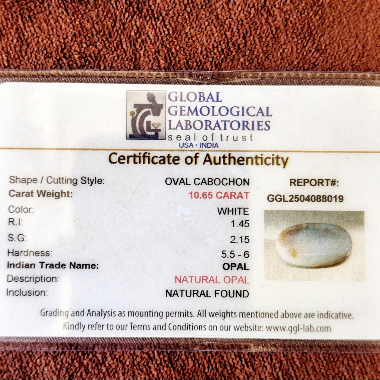 Opal – 10.65 Carats