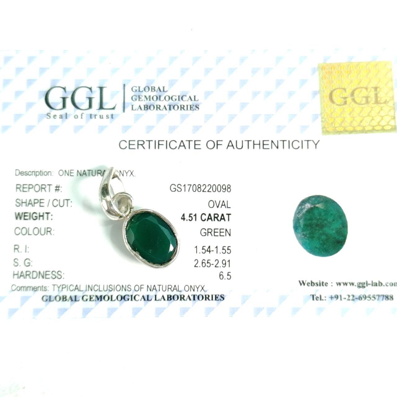 Onyx Stone Locket – 5.51 Carats