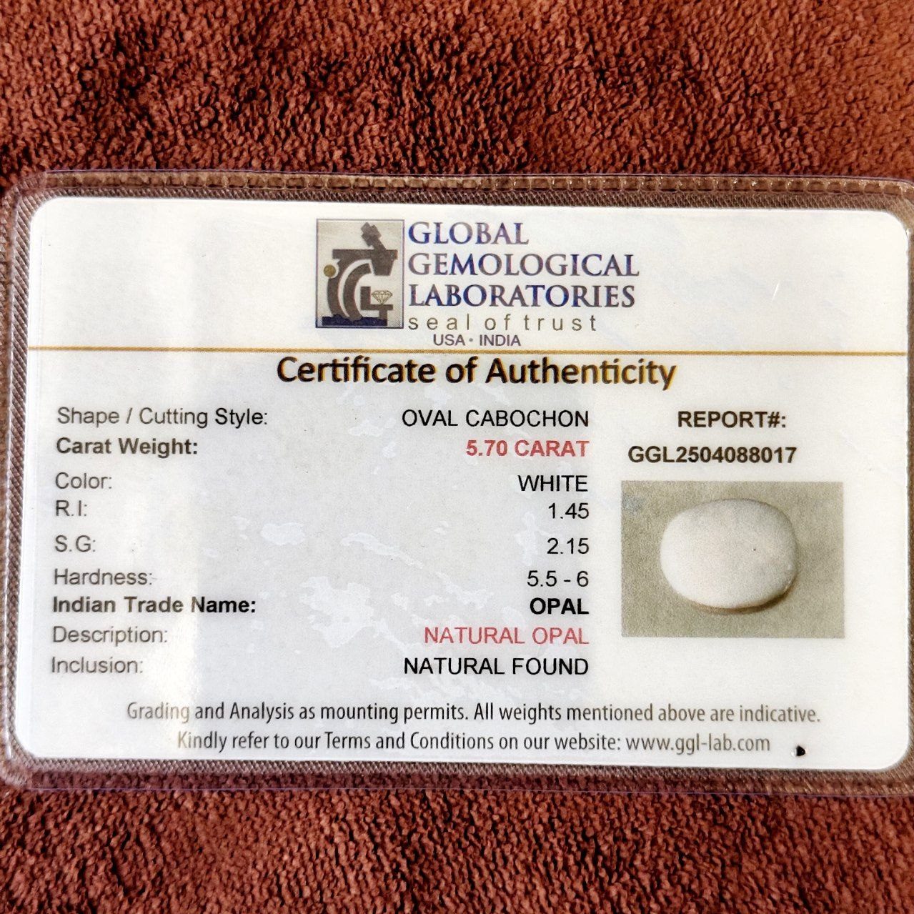 Opal – 5.70 Carats