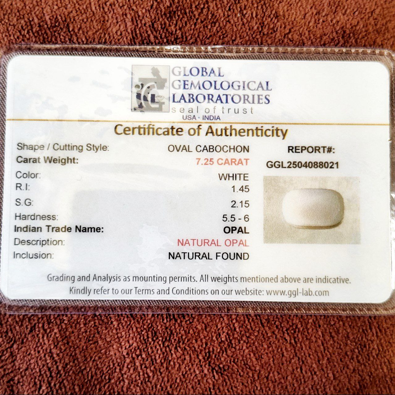 Opal – 7.25 Carats