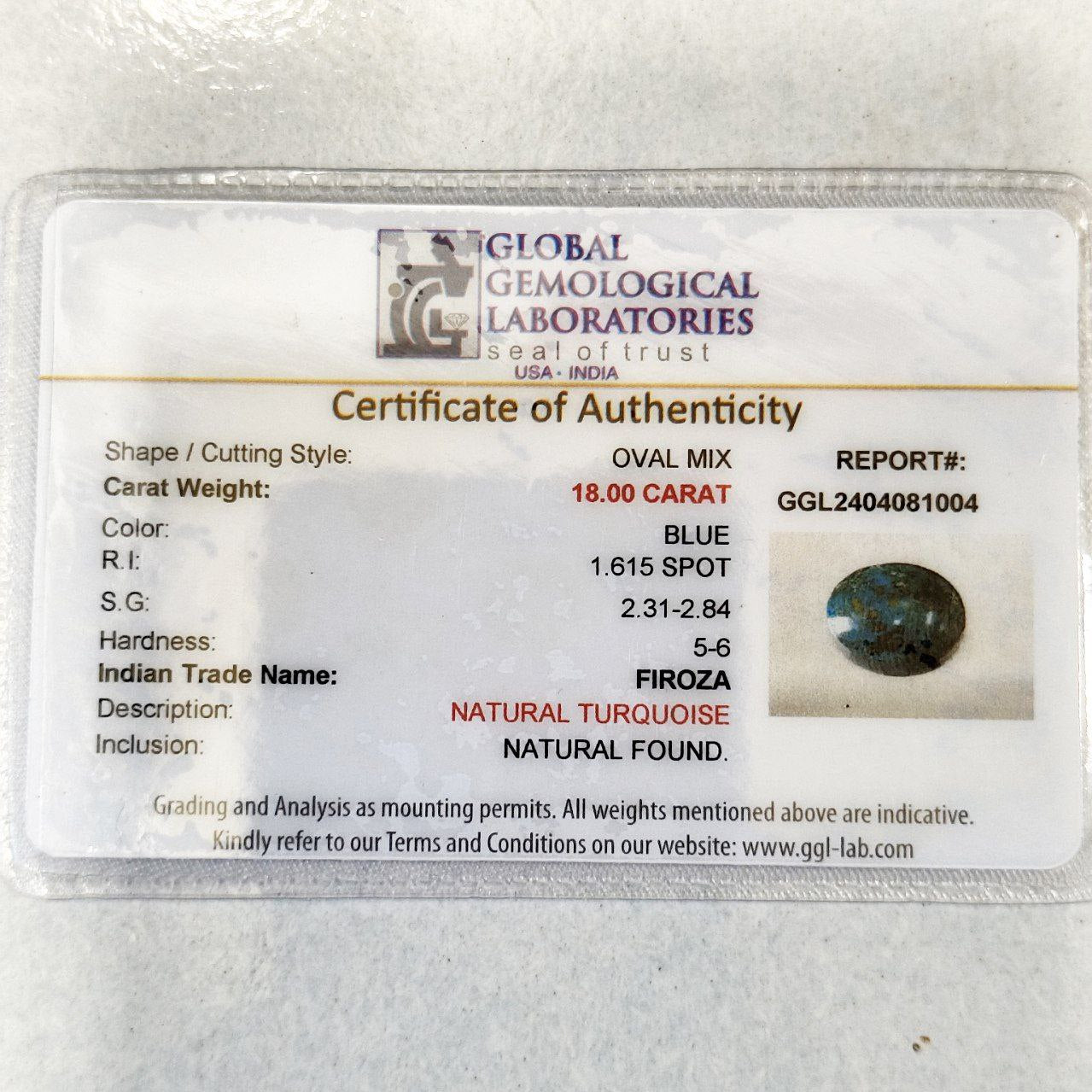 Firoza (Turquoise) – 18 Carats