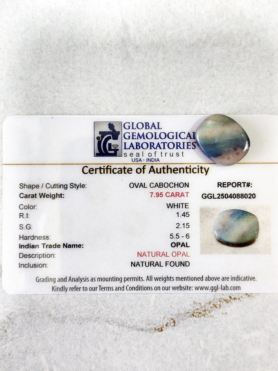 Opal – 7.95 Carats