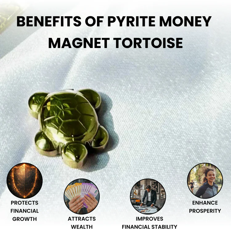 Money Magnet Pyrite Turtle (2Pcs)